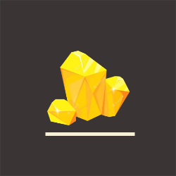 Gold ore nugget logo